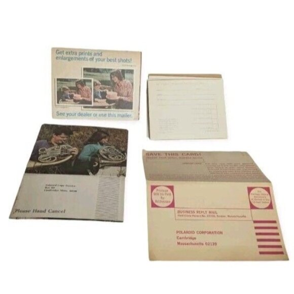 Polaroid Ephemera Print Mount Photograph Order Form Warranty Card Picture Vtg - Picture 1 of 14